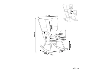 Gyngestol Oulu - Grønn, svart, lyst tre, Grønt, svart, lyst tre - Møbler - Stoler - Lenestoler