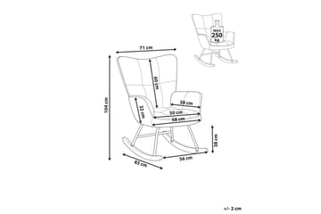 Gyngestol Oulu - Grønn, svart, lyst tre, Grønt, svart, lyst tre - Møbler - Stoler - Lenestoler