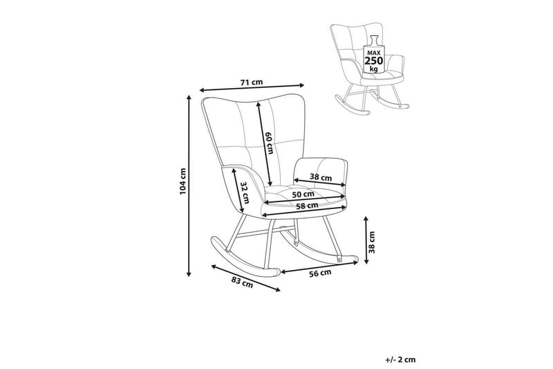 Gyngestol Oulu - Grønn, svart, lyst tre, Grønt, svart, lyst tre - Møbler - Stoler - Lenestoler