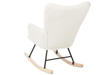 Gyngestol Oulu - Hvit, svart, lyst tre, Hvit, svart, lyst treverk - Møbler - Stoler - Lenestoler