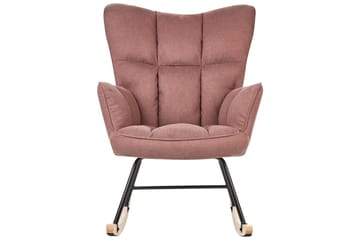 Gyngestol Oulu - Rosa, svart, lyst tre, Rosa, Svart, Lyst tre - Møbler - Stoler - Lenestoler