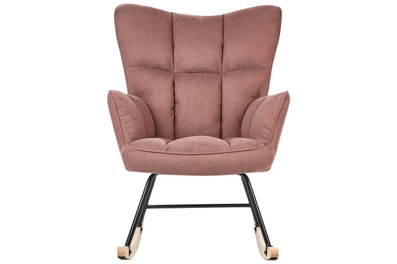 Gyngestol Oulu - Rosa, svart, lyst tre, Rosa, Svart, Lyst tre - Møbler - Stoler - Lenestoler