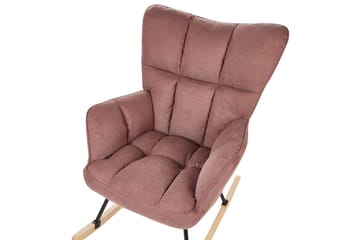 Gyngestol Oulu - Rosa, svart, lyst tre, Rosa, Svart, Lyst tre - Møbler - Stoler - Lenestoler