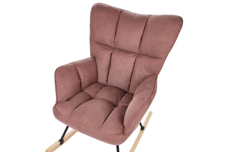 Gyngestol Oulu - Rosa, svart, lyst tre, Rosa, Svart, Lyst tre - Møbler - Stoler - Lenestoler