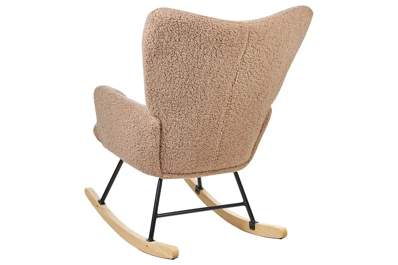 Gyngestol Oulu - Sandbeige, svart, lyst tre - Møbler - Stoler - Lenestoler