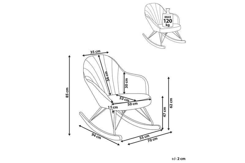 Gyngestol Skale - Hvit, svart, brun - Møbler - Stoler - Lenestoler