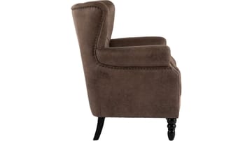 Halvion lenestol med armlener - Brun - Møbler - Stoler - Lenestoler - Ørelappstol