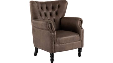 Halvion lenestol med armlener - Brun - Møbler - Stoler - Lenestoler