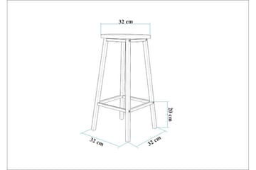 Heran Barstol 62 cm - Hvit - Møbler - Stoler - Barstol