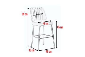 Huddy Bargruppe 49 cm - Cappuccino/Sort - Møbler - Stoler - Barstol