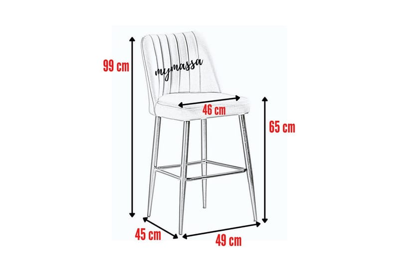 Huddy Bargruppe 49 cm - Møbler - Stoler - Barstol