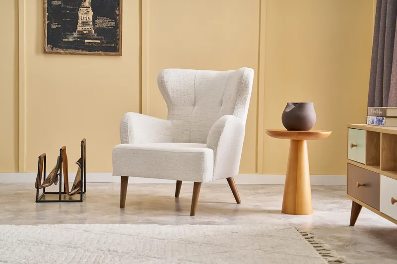 Idaburn Lenestol - Krem - Møbler - Stoler - Lenestoler