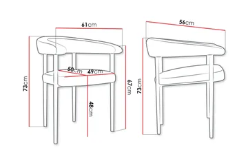 Jacklyn Lenestol - Grønn/Svart - Møbler - Stoler - Spisestuestoler & kjøkkenstoler
