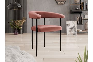 Jacklyn Lenestol - Rosa/Svart - Møbler - Stoler - Spisestuestoler & kjøkkenstoler