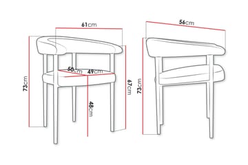Jacklyn Lenestol - Svart - Møbler - Stoler - Spisestuestoler & kjøkkenstoler