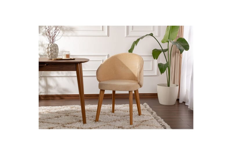 Janta Spisestol - Beige/Mørkfarget tre - Møbler - Stoler - Spisestuestoler & kjøkkenstoler