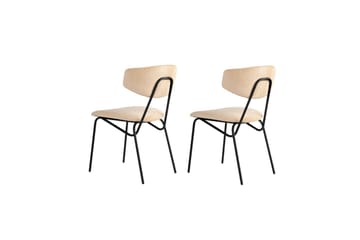 Janta Spisestol - Beige/Svart - Møbler - Stoler - Spisestuestoler & kjøkkenstoler