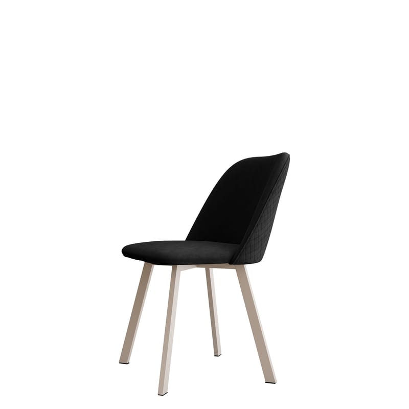 Jarlen Quiltet Spisestol - svart og beige - Møbler - Stoler - Spisestuestoler & kjøkkenstoler