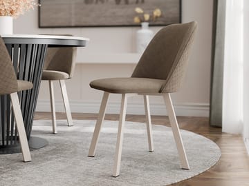 Jarlen Quiltet Spisestol - taupe og beige - Møbler - Stoler - Spisestuestoler & kjøkkenstoler