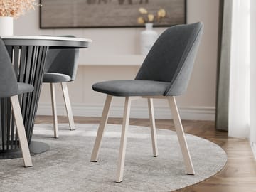 Jarlen Spisestol - antrasittfarget trekk med beige ben - Møbler - Stoler - Spisestuestoler & kjøkkenstoler
