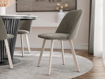 Jarlen Spisestol - gråbrunt trekk med beige ben - Møbler - Stoler - Spisestuestoler & kjøkkenstoler