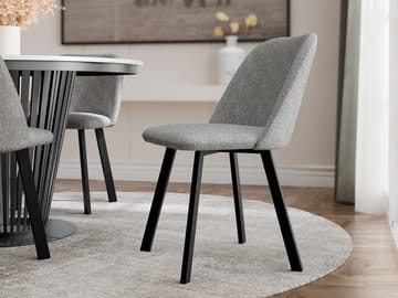 Jarlen Spisestol - lysegrå og svart - Møbler - Stoler - Spisestuestoler & kjøkkenstoler