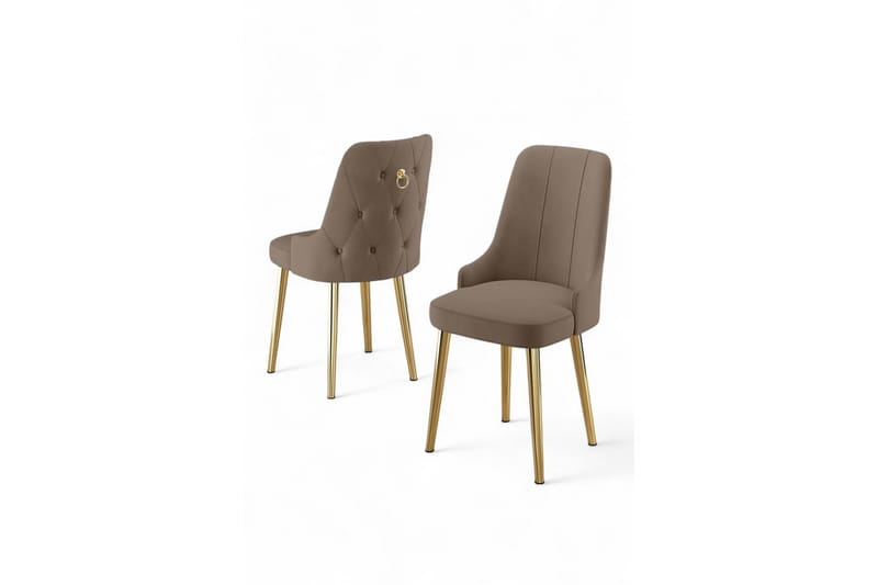 Jebi Spisestol - Beige/Gull - Møbler - Stoler - Spisestuestoler & kjøkkenstoler