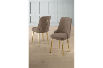Jebi Spisestol - Beige/Gull - Møbler - Stoler - Spisestuestoler & kjøkkenstoler