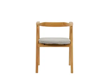 Jolie Spisestol i tre med stoffsete - Eik/Beige - Møbler - Stoler - Spisestuestoler & kjøkkenstoler
