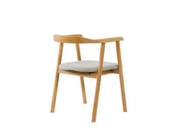 Jolie Spisestol i tre med stoffsete - Eik/Beige - Møbler - Stoler - Spisestuestoler & kjøkkenstoler