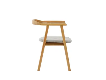 Jolie Spisestol i tre med stoffsete - Eik/Beige - Møbler - Stoler - Spisestuestoler & kjøkkenstoler