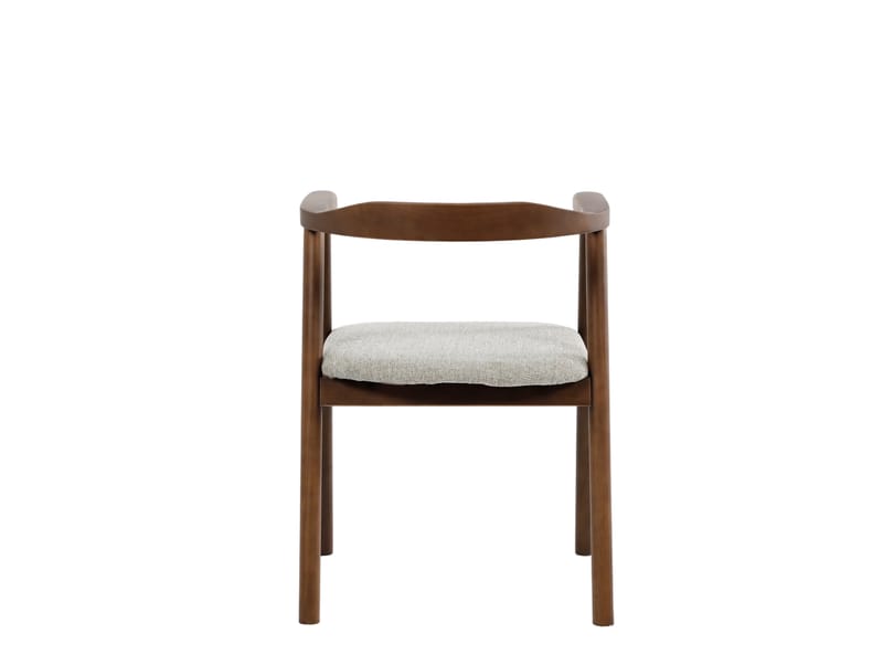 Jolie Spisestol i tre med stoffsete - Valnøtt/Beige - Møbler - Stoler - Spisestuestoler & kjøkkenstoler