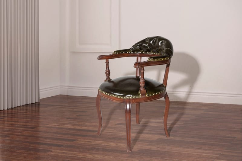 Albero Karmstol - Valnøtt/Mørkegrønn - Møbler - Stoler - Karmstol