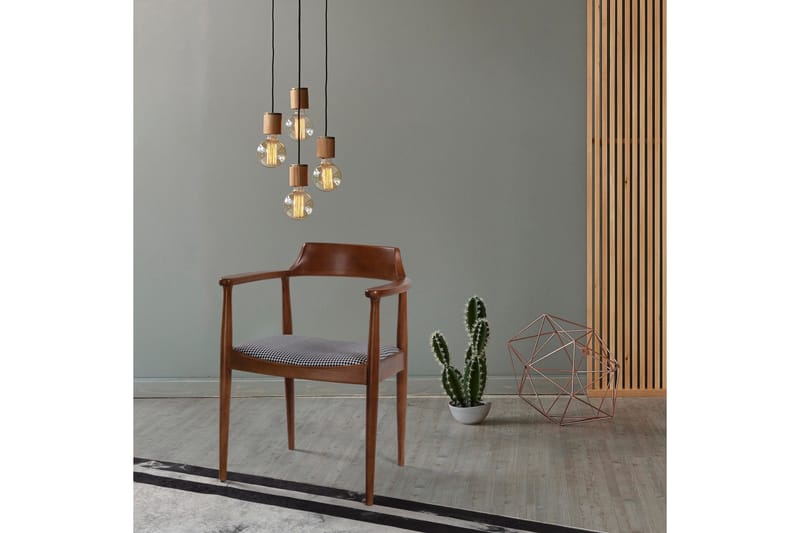 Albero Karmstol, Valnøtt/Svart/Hvit