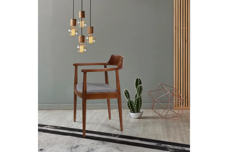 Albero Karmstol - Valnøtt/Svart/Hvit - Møbler - Stoler - Karmstol