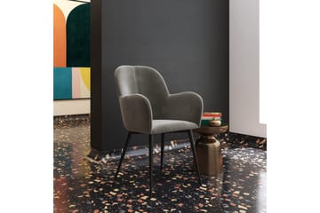 Fitz Karmstol Grå/Fløyel - Dorel Home - Møbler - Stoler - Karmstol