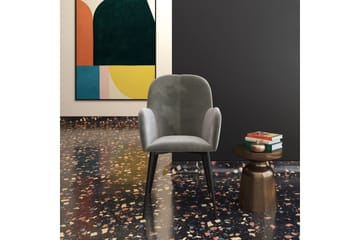 Fitz Karmstol Grå/Fløyel - Dorel Home - Møbler - Stoler - Karmstol