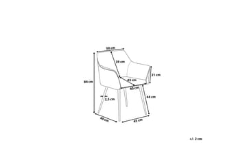 Jasmine Stol 2-pk - Beige - Møbler - Stoler - Karmstol