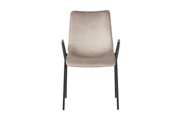 Jeffsy Dining Spisestol 2- pk - Fløyel / Beige grå - Møbler - Stoler - Karmstol