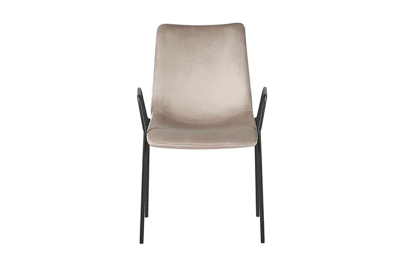 Jeffsy Dining Spisestol 2- pk - Fløyel / Beige grå - Møbler - Stoler - Karmstol