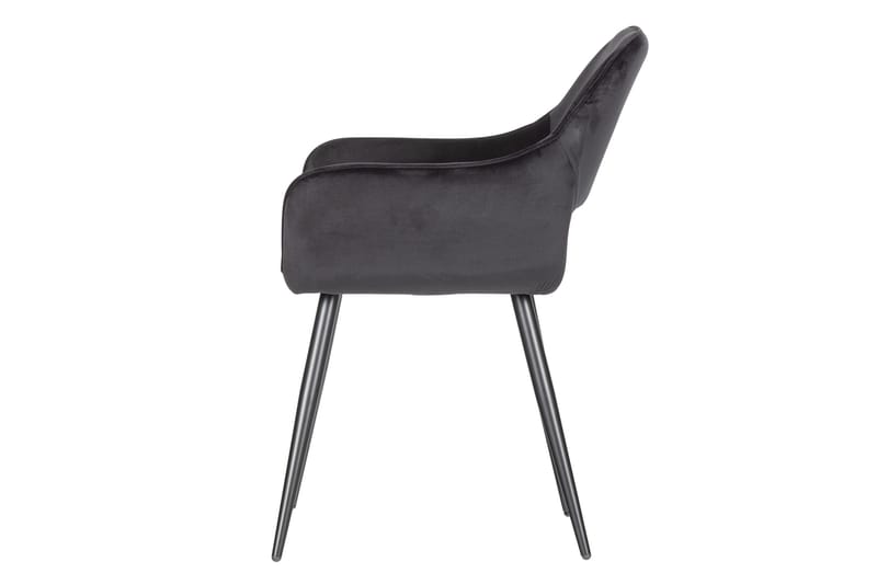 Jelle Spisestol 2-pk Fløyel - Svart - Møbler - Stoler - Karmstol