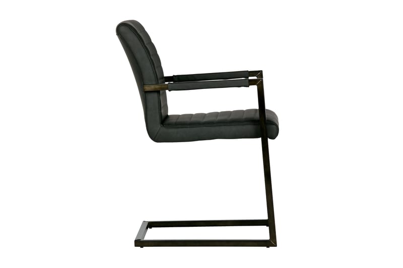 Vanco Spisestol Kunstlær - Antrasittgrå - Møbler - Stoler - Karmstol