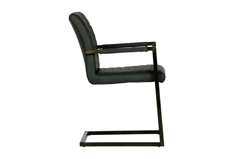 Vanco Spisestol Kunstlær - Antrasittgrå - Møbler - Stoler - Karmstol