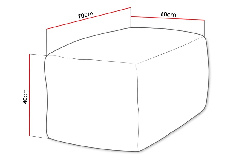 Katheryn Beanbag 60 cm - Rosa - Møbler - Stoler - Sittesekk & sakkosekk