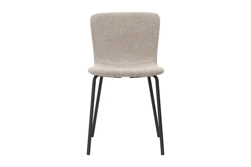 Katy Spisestol - Greige bouclé / Metallben svart - Møbler - Stoler - Spisestuestoler & kjøkkenstoler