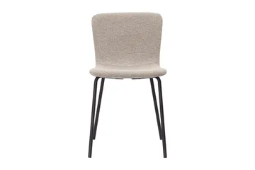 Katy Spisestol - Greige bouclé / Metallben svart - Møbler - Stoler - Spisestuestoler & kjøkkenstoler