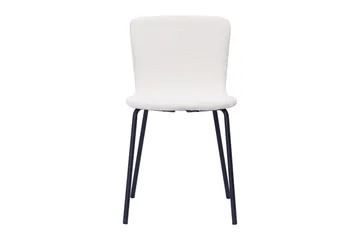 Katy Spisestol - Hvit bouclé / Metallben svart - Møbler - Stoler - Spisestuestoler & kjøkkenstoler