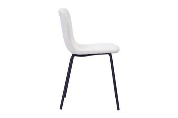 Katy Spisestol - Hvit bouclé / Metallben svart - Møbler - Stoler - Spisestuestoler & kjøkkenstoler