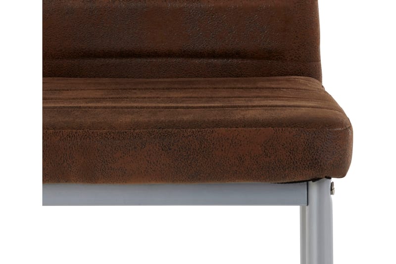 Kjøkkenstol Karia Microfiber 4-pk - Brun - Spisestuestoler & kjøkkenstoler