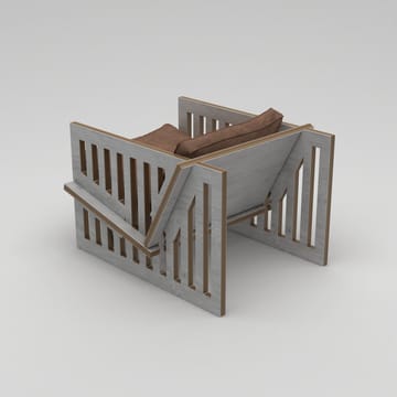 Kollumber Ørelappstol - Naturlig tre - Møbler - Stoler - Lenestoler